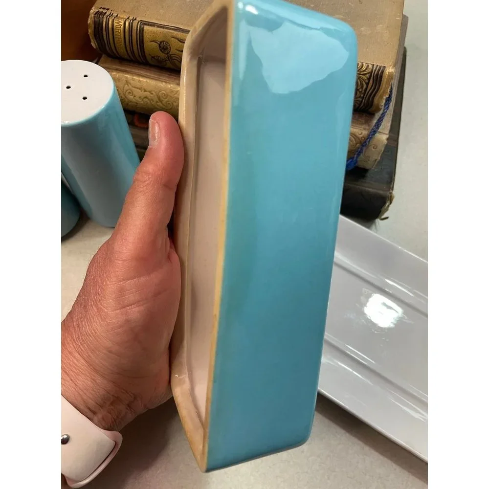 Vintage Mid Century MCM Mikasa Focus Covered Butter Salt Pepper Set